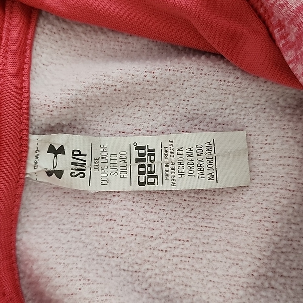 Under Armour Cold Gear Storm 1 Heathered Pink Hoodie Pocket Size S - Picture 10 of 14